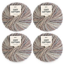 Knitt Cozy Cottony針織線 50g, 4個, 02 Wine Blue