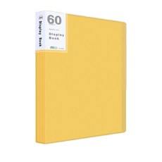 簡約書桌A4透明文件夾 黃色 60張, 紅色, 1個