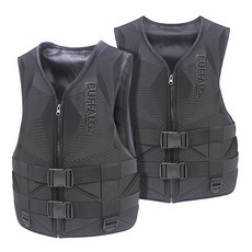 BUFFALO 水牛牌 立體塑型助浮衣救生衣 兩件組 黑色 L 2XL