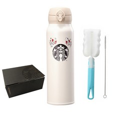 스타벅스 JNL 오텀 사이렌 보온병 + 세척솔 세트, 혼합색상, 750ml, 1개