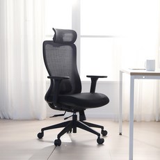 린백 사무실 컴퓨터 메쉬 의자 LB850H, 블랙프레임-블랙