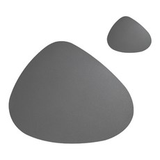 와이앤비 조약돌 모양 냄비 컵 받침 세트, 진회색, 냄비받침(45 x 36.5 cm), 컵받침(13 x 11 cm), 1개