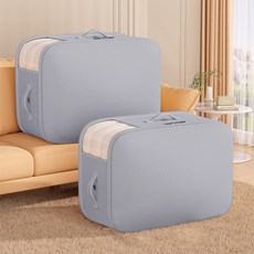 Ants 瞬消體積 櫥窗式棉被&衣物壓縮收納箱 灰色, 2個, 1入