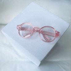 七時 Labubu 娃娃眼鏡配件, 透明粉紅色, 1個