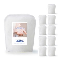 쓱싹 仔細沐浴身體手套 淋浴手套, 白色, 10個, 1入