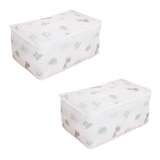 조이앤조이 방수 이불 의류 보관 가방 S, 02 녹색여우, 2개