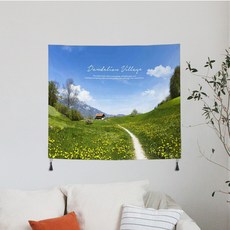 상상후 풍경 패브릭포스터 공간 분리 가림막, 단델리온빌리지