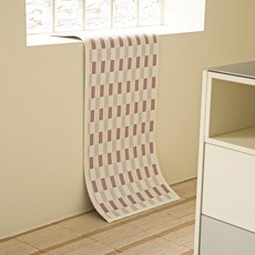 heybay 馬賽克格紋可水洗防滑廚房地墊, 繆斯棕