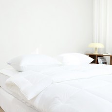 Snoozz 經典60支純棉水洗車縫被, 1個, 白色