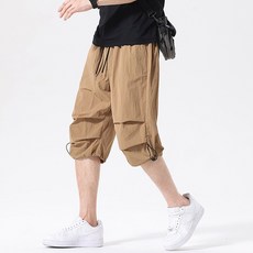 Boy2Man 男款生活防水氣球版型鬆緊帶七分短褲 NR407