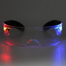 Mini Maxi LED 賽博龐克護目鏡 6色, 混合色, 1個