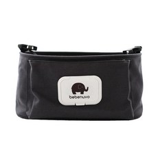 bebenuvo 動物印花嬰兒推車收納袋, 黑色