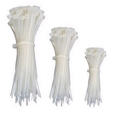 Imate 紮線帶大號100p+中號100p+小號100p套組, 白色, 1套