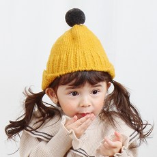 베이비블리 아동용 털방울 투구 보온 귀달이모자