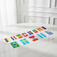 marketpia 20國國旗拉旗裝飾派對用品應援三角旗, 混合色, 1個