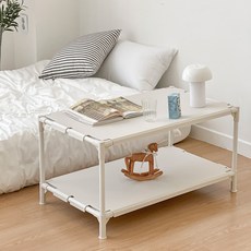 Living Happy Bank 加寬低款層架, 白色, 2層