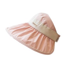 올라운더 여성용 여름 대형 프릴 선 스크린 챙 비치 모자