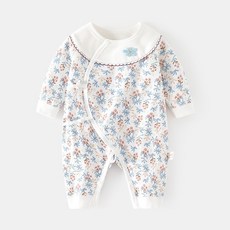 Bebeniz 嬰幼兒立體刺繡全開扣長袖連身衣