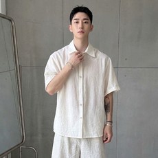 Dotif 男士素色涼感短袖襯衫 D263-0480