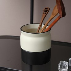 American Road 北歐陶瓷黑白瀝水餐具筒 小號 RK2301, 混合色, 1個
