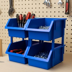 BONOHOUSE Workbox 零件整理盒 藍色, 4個