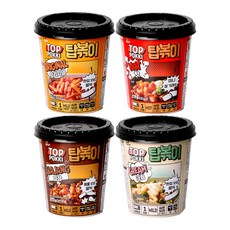 杯裝炒年糕組 原味+辣味+炸醬口味+奶油口味, 699g, 1組