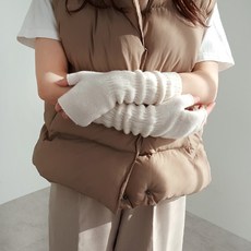 varvisu 女性用Lisa毛圈長版針織袖套手套