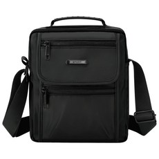 ADDEDIT 男款運動Methon休閒斜背包, 黑色