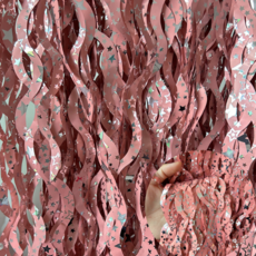 스타리움 별무늬 웨이브 파티커튼, 로즈골드, 4개