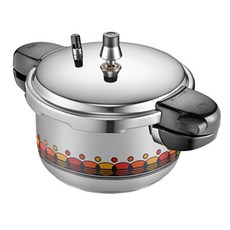 PNPOONGNYUN HIKLAD VIENNA 4人份IH感應圖案印花3層不鏽鋼雙耳壓力鍋, 2.3L, 混色