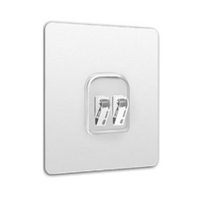 Ho覓好物 無痕貼片 強力黏貼 透明無痕掛勾 牆面收納好幫手, 20個