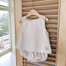 BEBENINE 嬰幼兒按扣無袖上衣下褲套裝