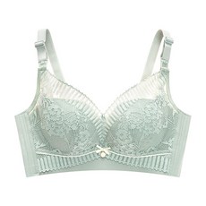 孕婦蝴蝶結透膚花朵蕾絲哺乳內衣