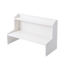 Gbking 書桌整理雙層層架收納櫃 小型, 白色, 1個