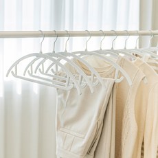 KAZT 魔術防滑無痕衣架, 100個, 象牙白