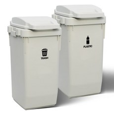 lifist 阿德利 分類回收桶 60公升, 淺灰色