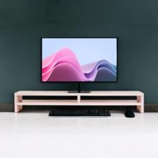 스튜디오칼츠 2단 모니터 받침대 듀얼 KA-02, 핑크