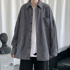 마켓A 남성용 코듀로이 오버핏 셔츠