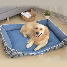 居家馬卡龍提花寵物床, 藍色, 1個