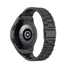 Jelsen 三星Galaxy Watch 4 / 5 / 6 優質金屬弧形智慧手錶錶帶 20mm, 黑色