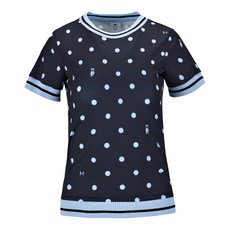 HALEY 女性圓點貓頭鷹圖案圓領短袖T恤 HU-KT1014