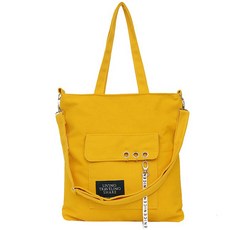 르블랑 학생 숄더 포켓 캔버스 에코백