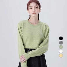 Awesomearound 女款圓領舒適長袖針織衫