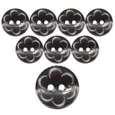 高級寶石水鑽襯衫鈕扣 12mm, 8個, 雕刻環氧04