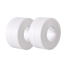 MONACO OLIVE 浴室縫隙填縫防污防水膠帶 白色 寬3.8cm x 長3m, 2個