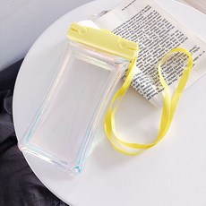 奢華氣墊手機防水保護袋, 黃色, 1個