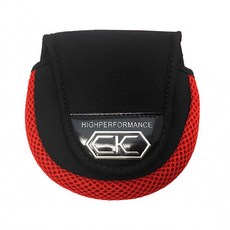 CK 紡車捲線器收納包 內置手把袋型 LW, 紅色網布 + 黑色