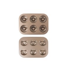 Ochaeus 居家烘焙 甜甜圈模具 + 豬豬造型模具 套組, 1套