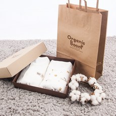 Organic Boom 嬰幼兒用有機老虎 + 基本內衣2件組 + 購物袋