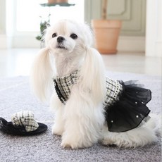 蕾芙莉馬卡龍狗狗連身裙, 黃色